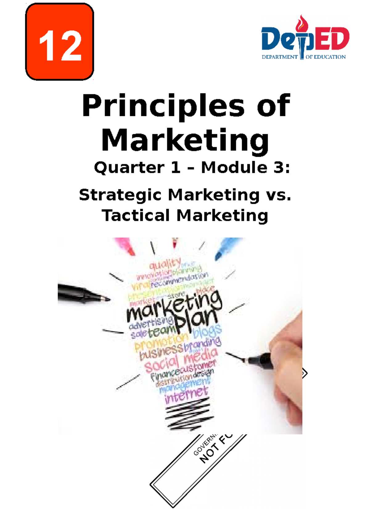 Strategic vs. Tactical Marketing Principles - MKT 859001 Lecture Notes ...