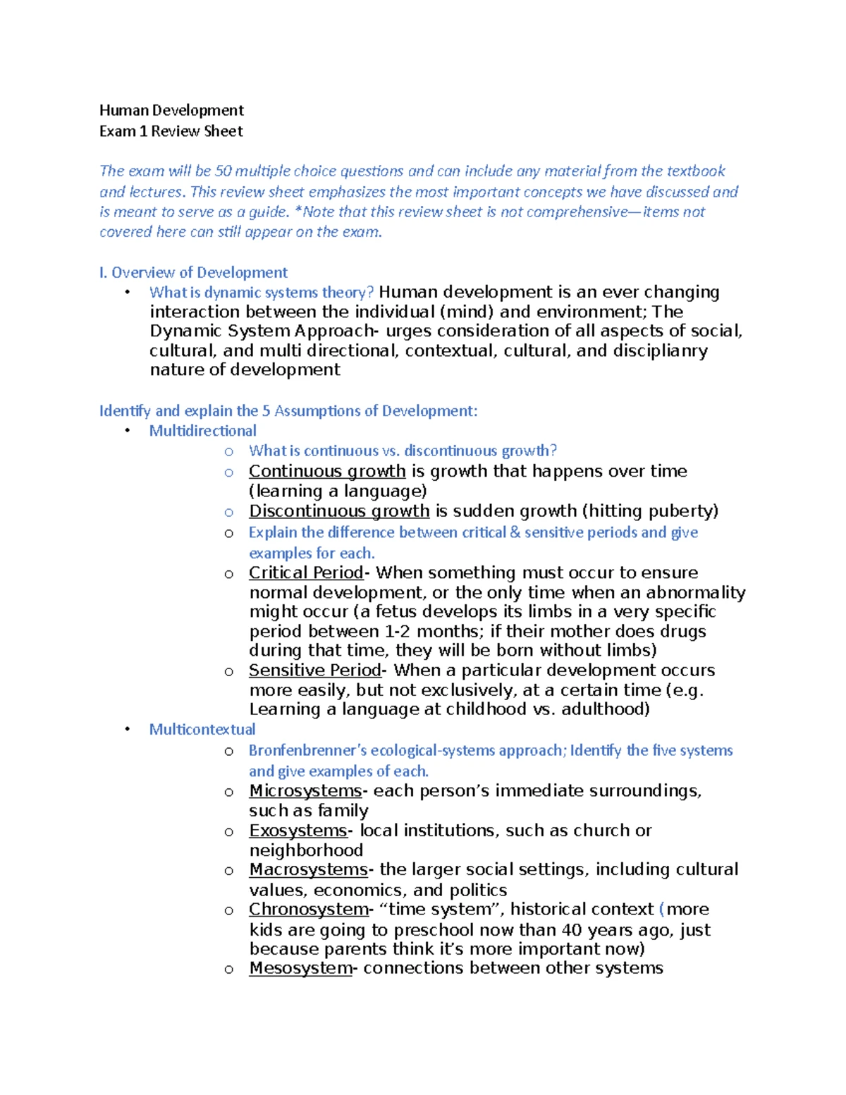 Psych 150 Syllabus SP23 - Human Development Course Details - Studocu