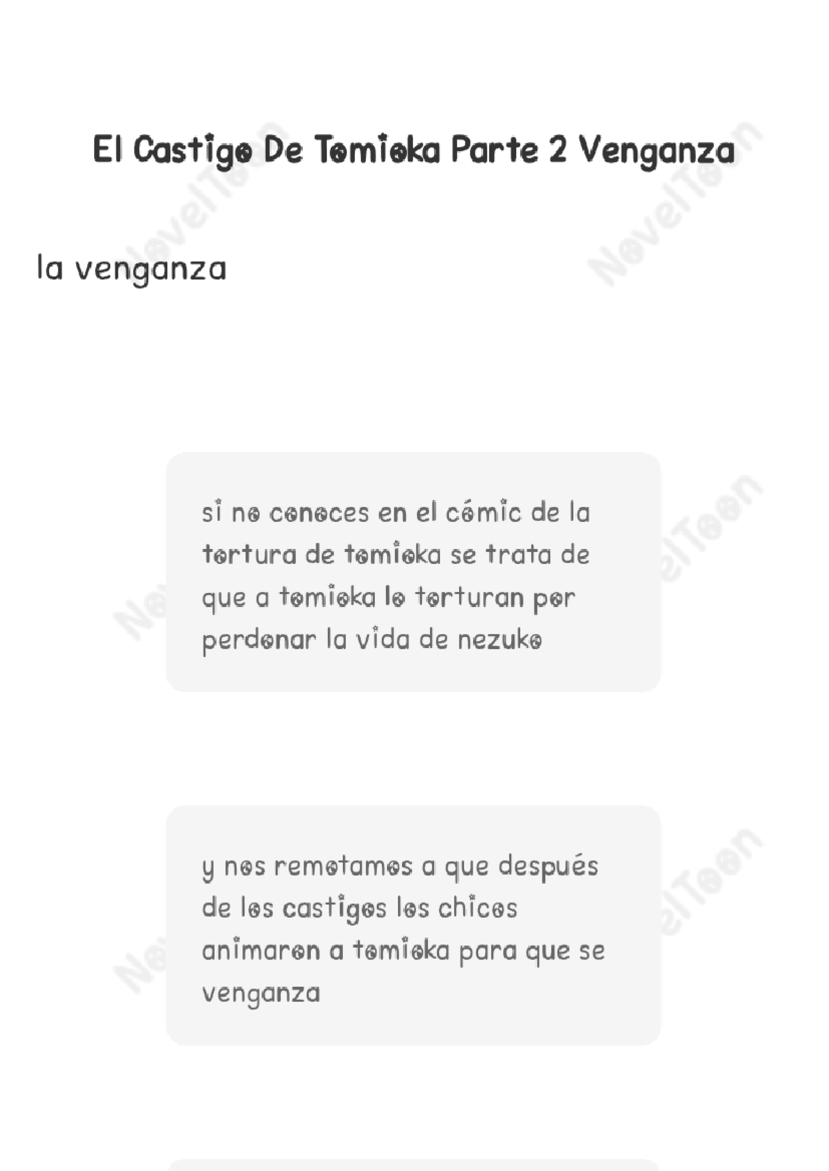 El Castigo de Tomioka Parte 2: La Venganza y la Tortura en el Comic -  Studocu