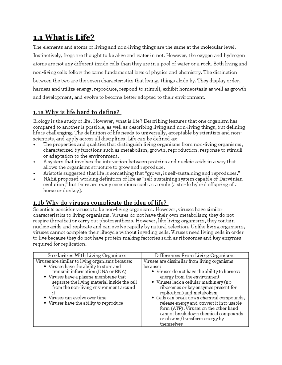 Biology Midterm #1 Review - 1 What is Life? The elements and atoms of ...