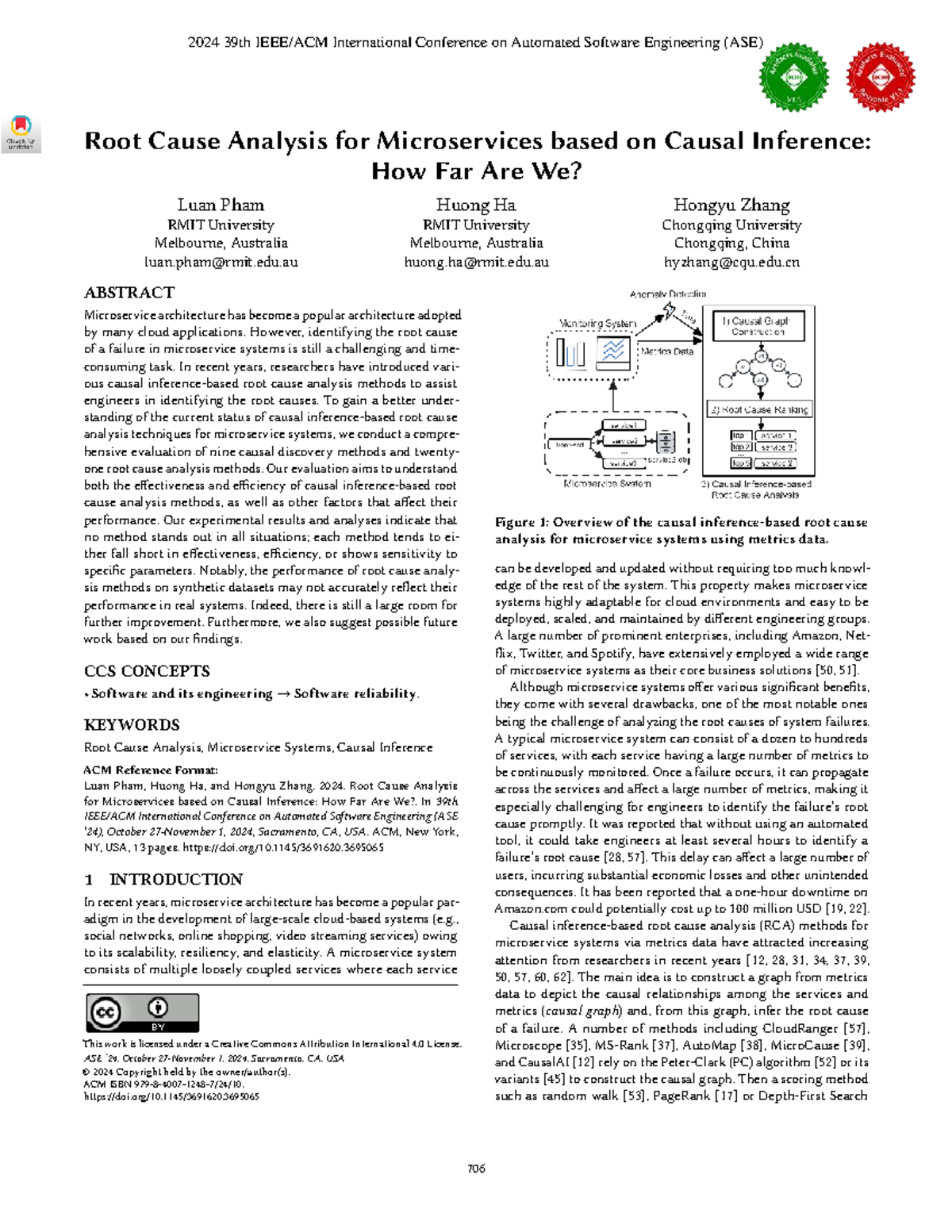 Root Cause Analysis for Microservices: Causal Inference Evaluation at ...