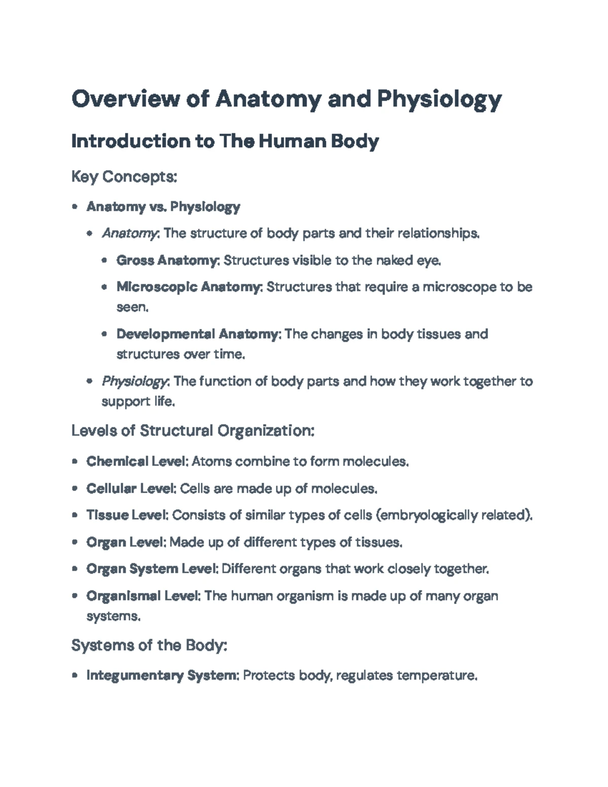 Comprehensive Guide to Human Anatomy: Skeletal & Integumentary Systems ...