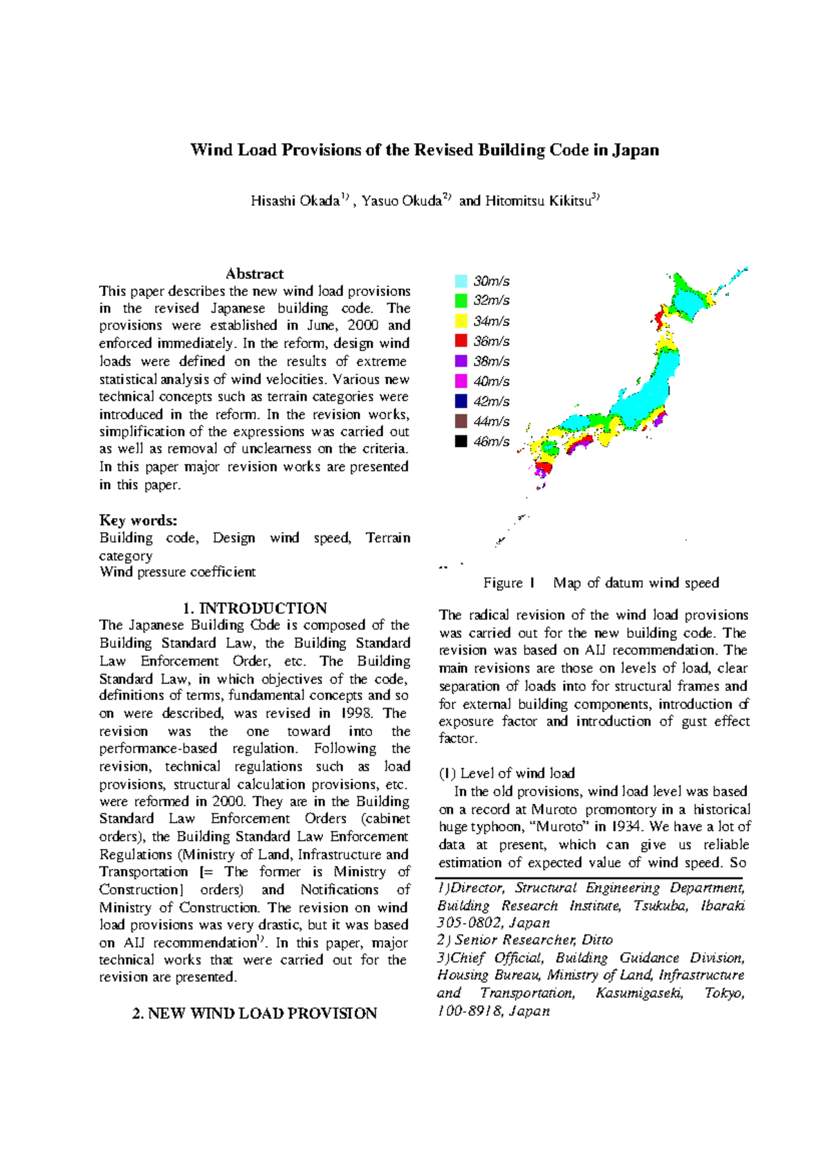 Revised Wind Load Provisions in Japan's Building Code (AA101) - Studocu