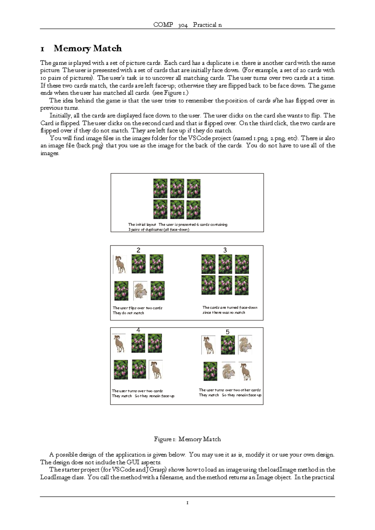 COMP 304 Practical 1: Memory Match Game Development Guide - Studocu