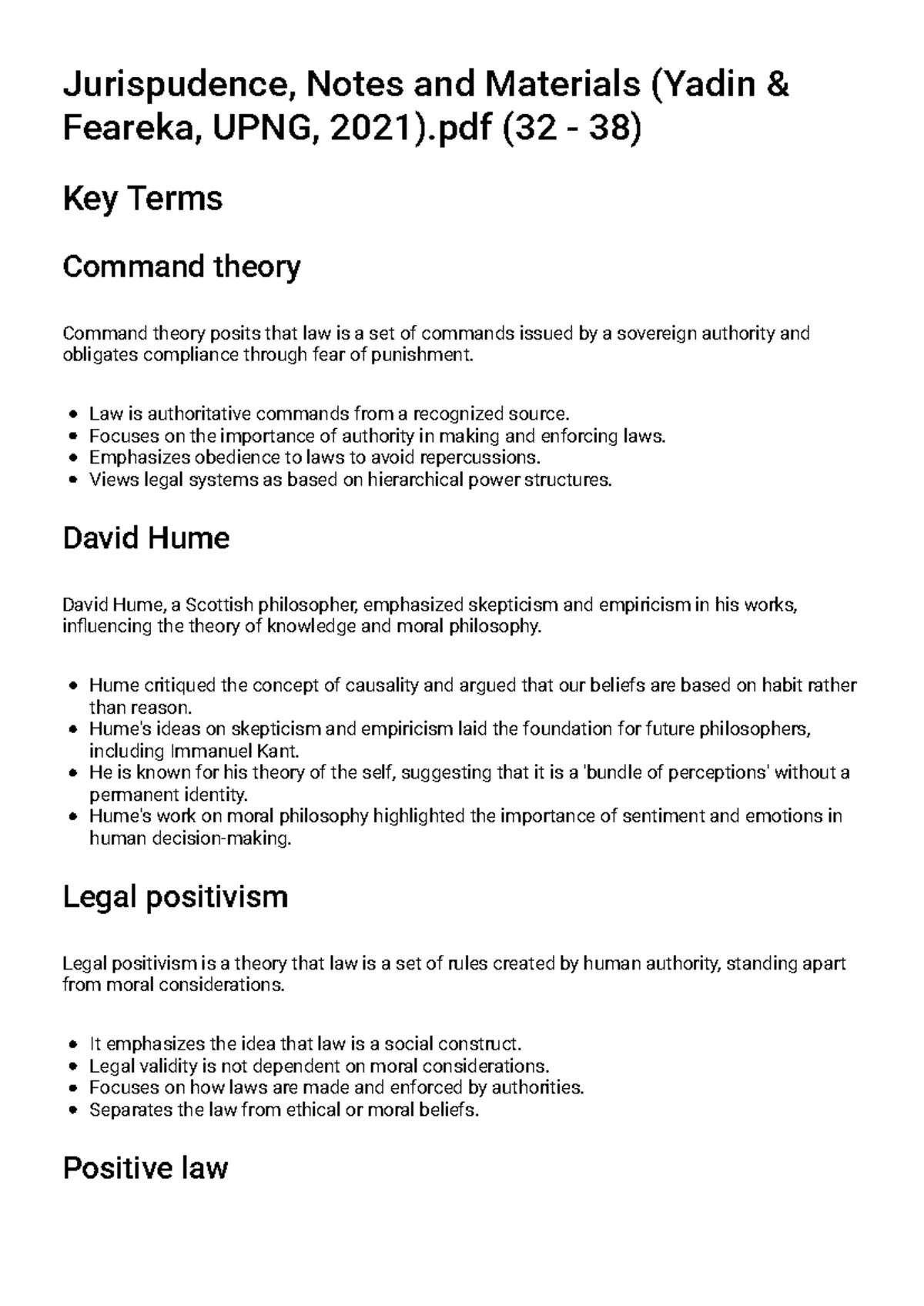Natural Law (1) - Classical & Early Modern Theories Study Guide - Studocu