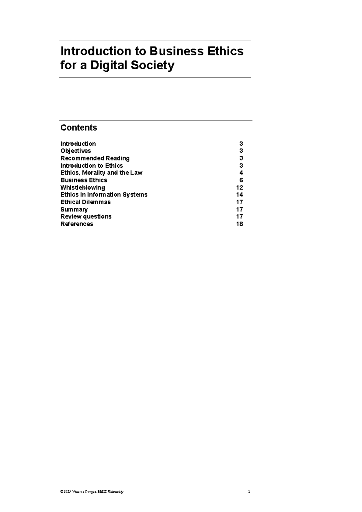 W1 5 Lecture Notes - Introduction to Business Ethics for a Digital ...