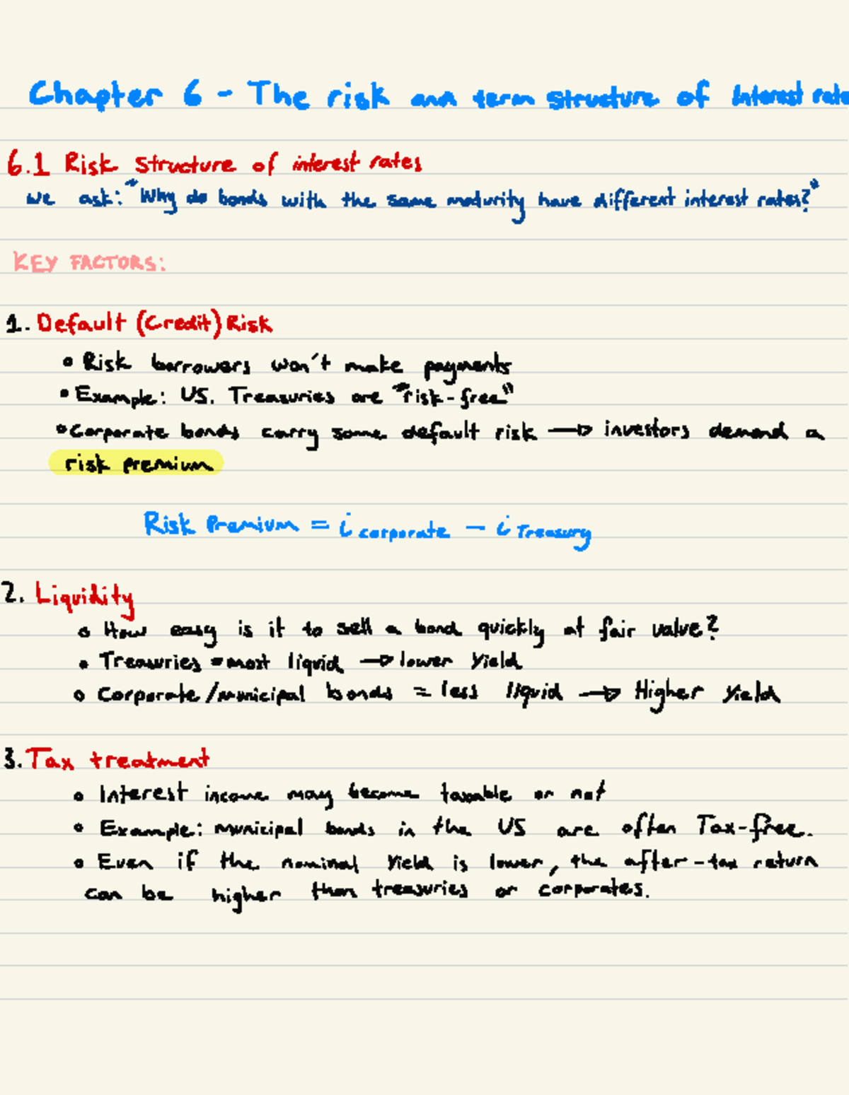 Financial Markets And Institutions: Chapter 6 - Risk Factors and ...
