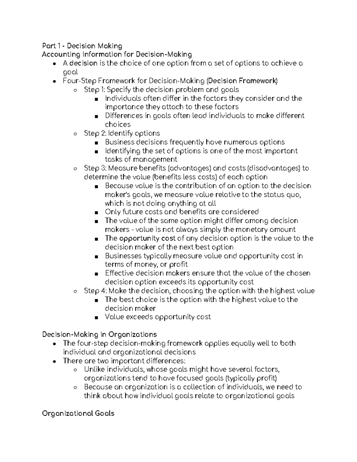 Chapter 4 - Managerial Accounting: Decision-Making & Cost ...