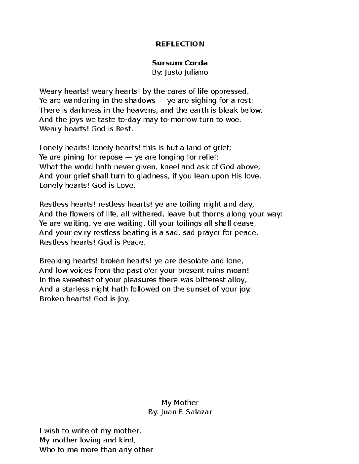 Philippine Literature: Poetic Reflections and Expressions - Studocu