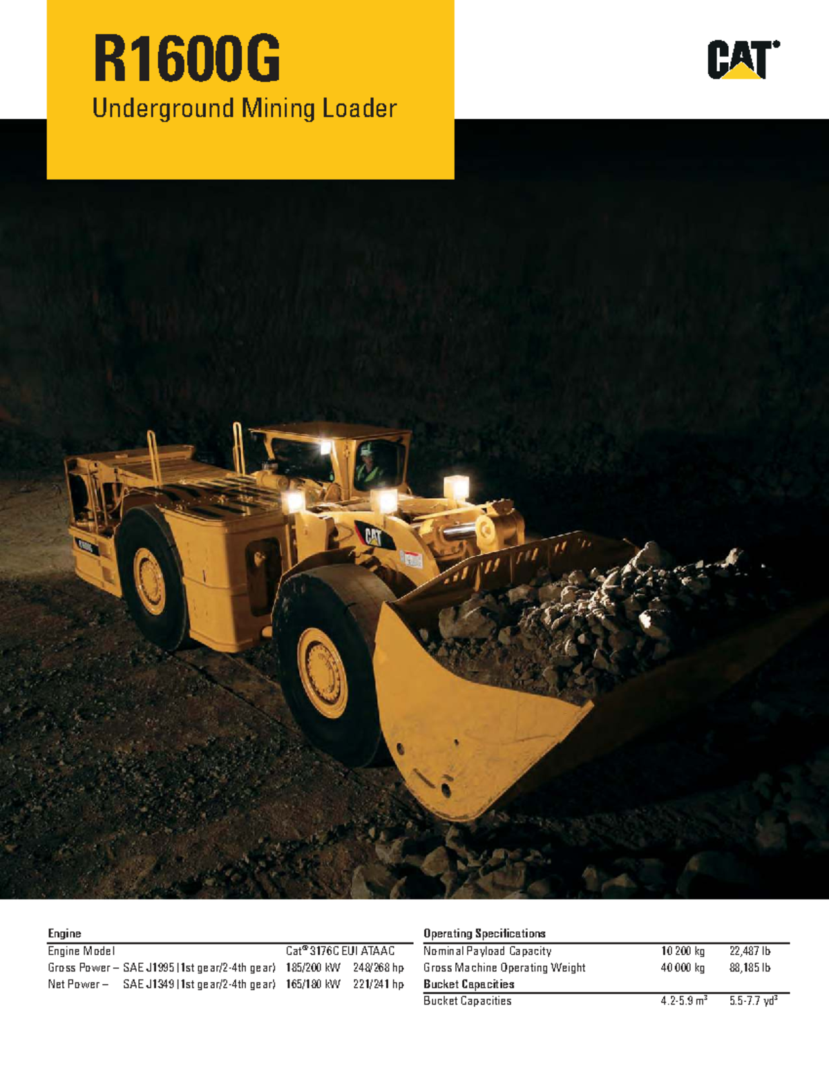R1600G Underground Mining Loader Specifications and Features Overview ...