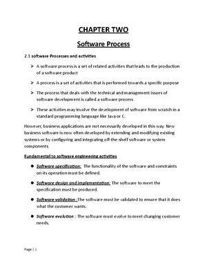 Chapter 6 - this is the shortest material for software engineering ...