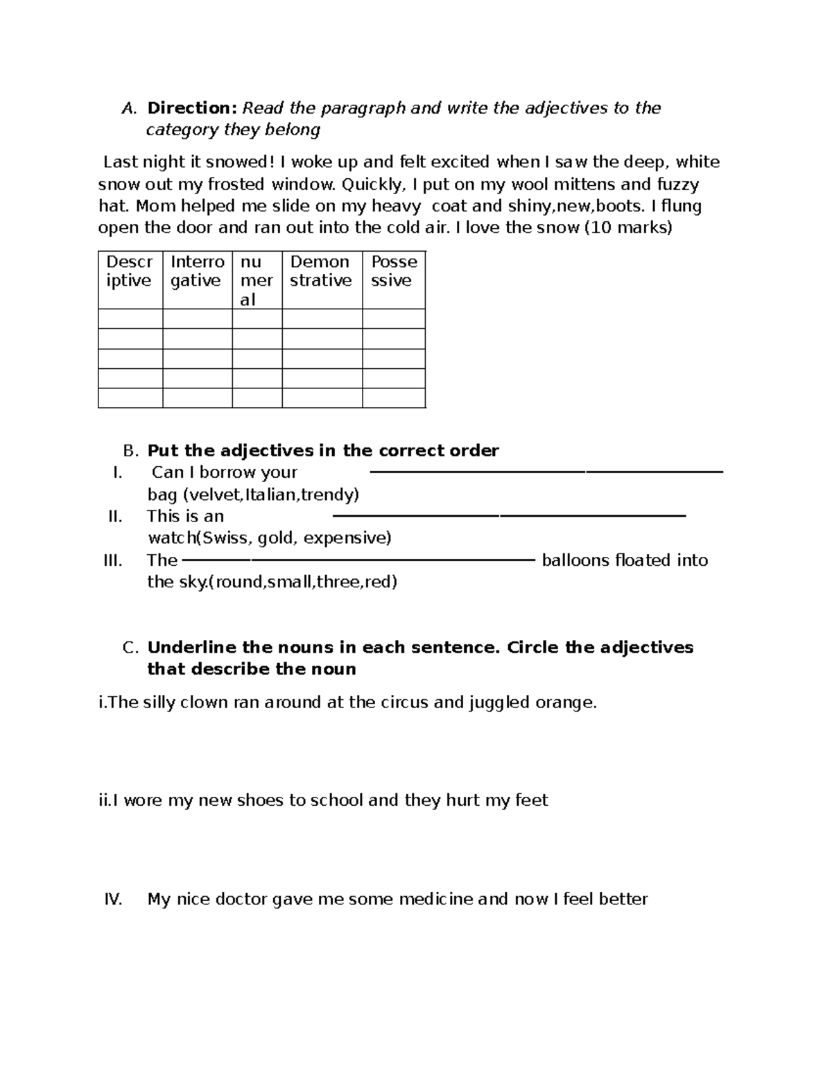 YR 8 English Exam - Adjectives & Literature Analysis - Studocu