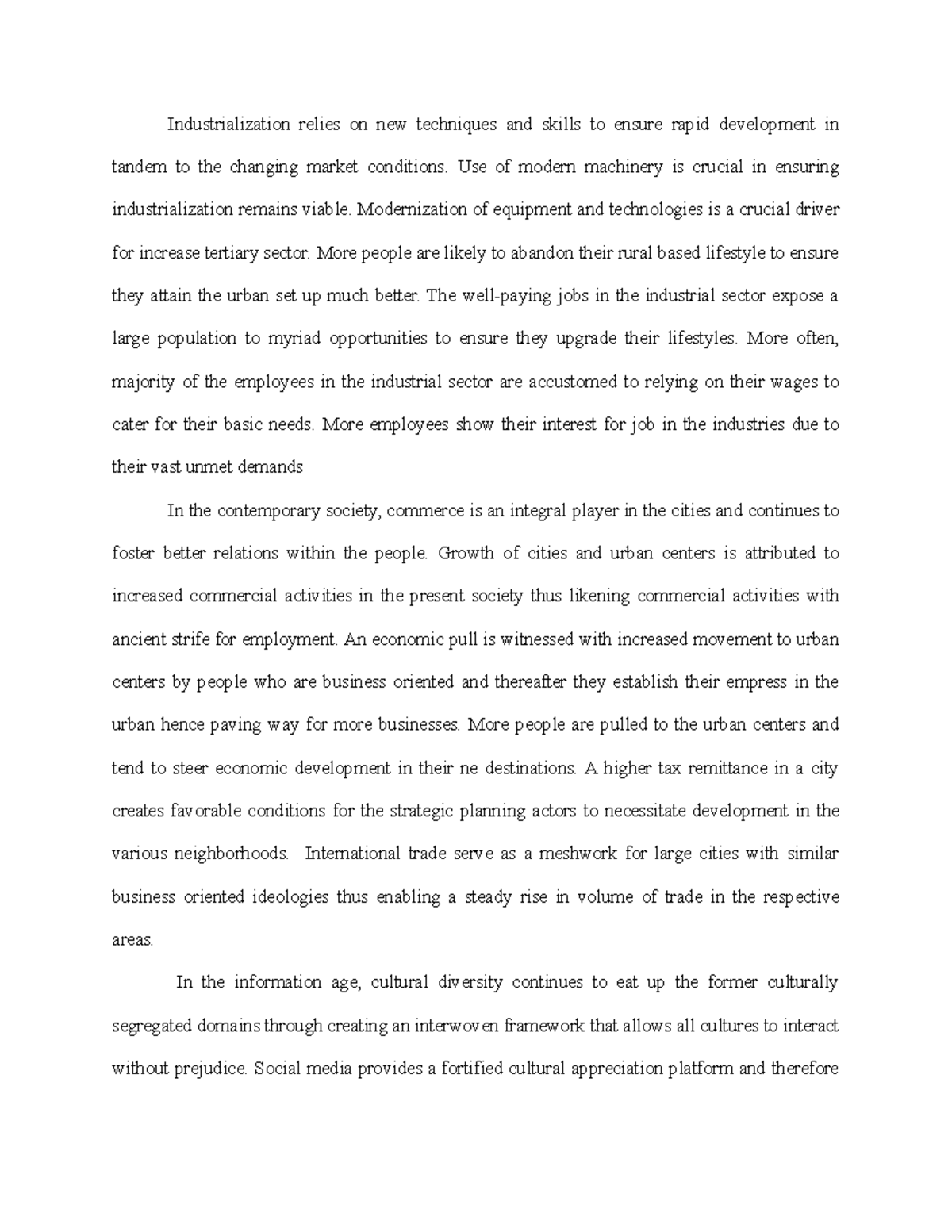 Industrialization and Urbanization: Adapting Techniques for Growth ...