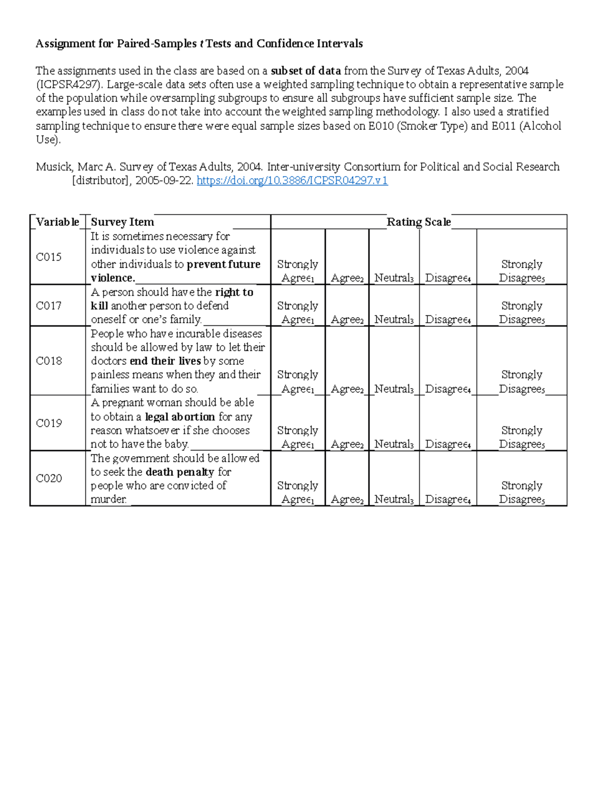 Assignment on Paired-Samples t Tests & CI Analysis (STAT 101) - Studocu