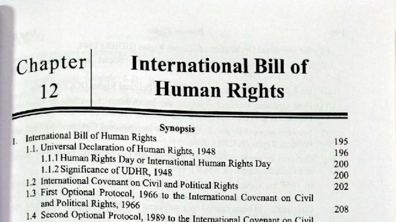 International Bill of Human Rights: Chapter 12 Synopsis - Studocu