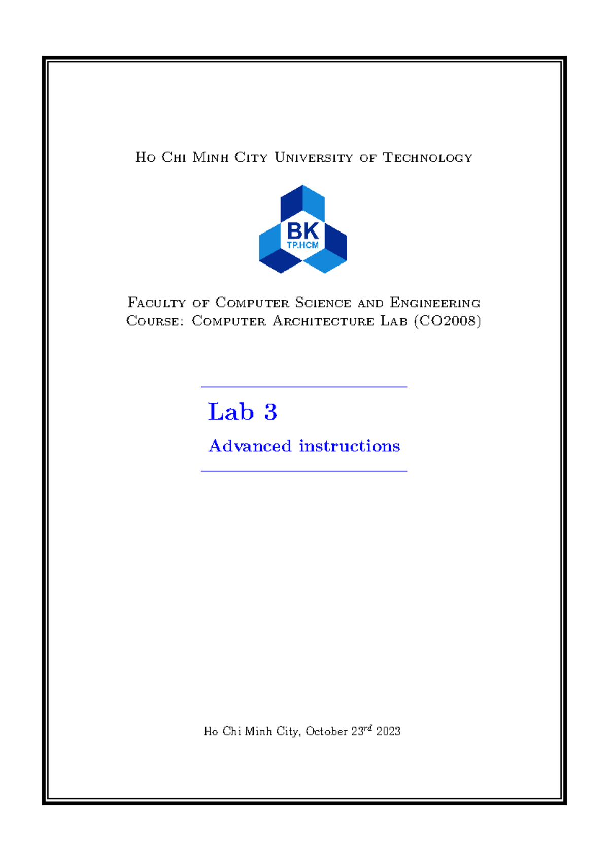 Lab 3 - MIPS Programming Exercises for CO2008 Computer Architecture ...