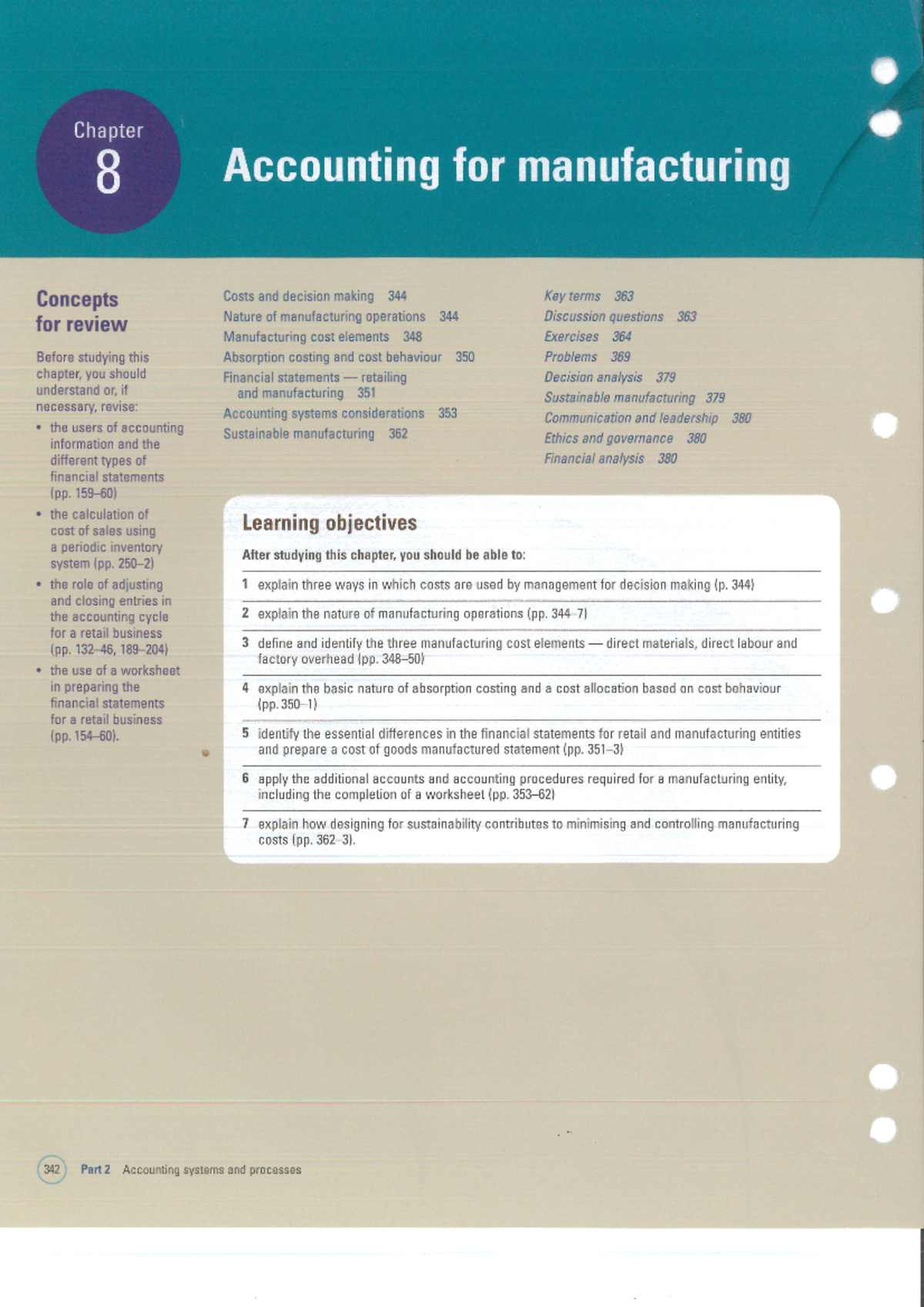 Chapter 8 Summary: Key Concepts from Pages 342-350 - Studocu