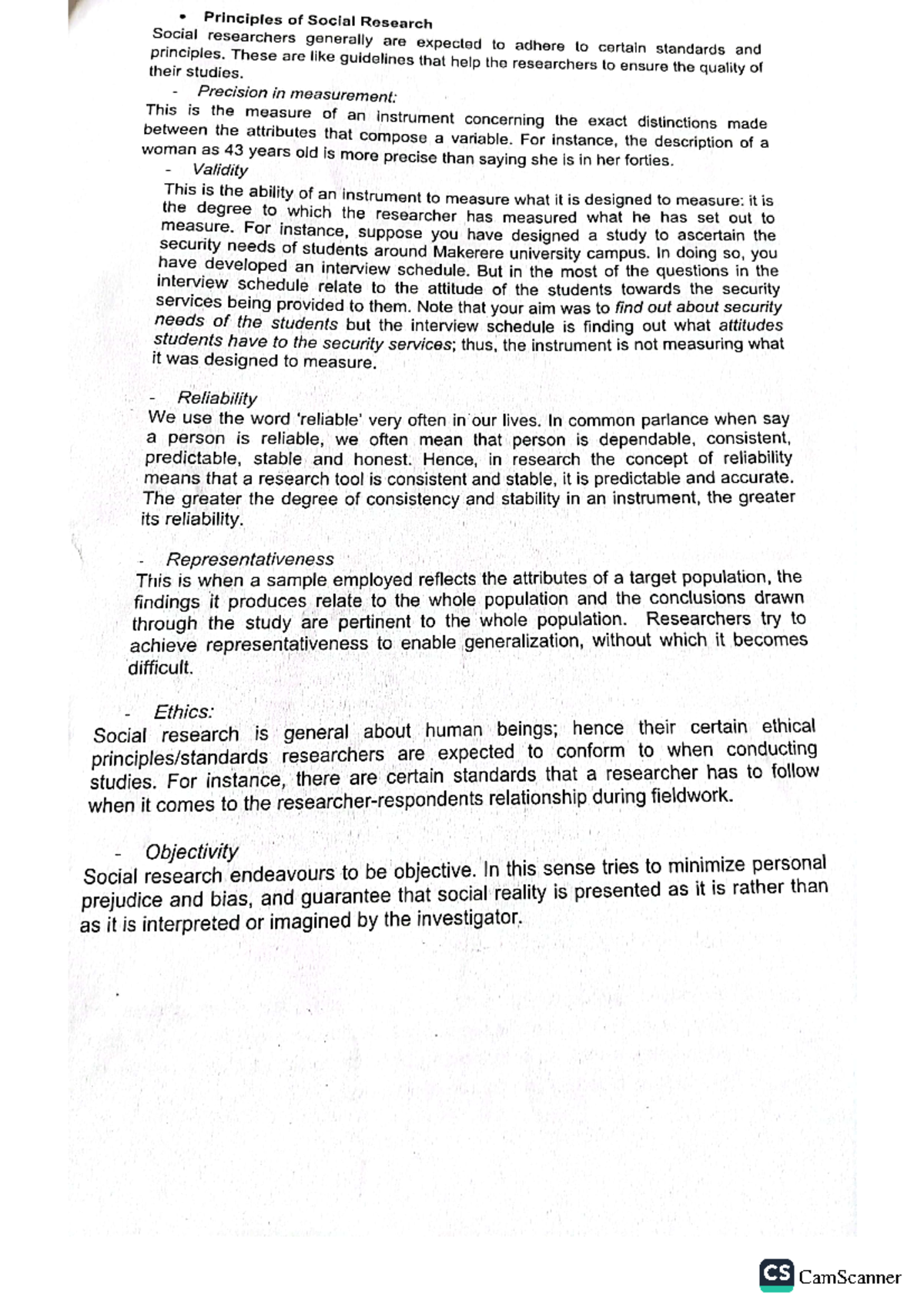 Social Research Notes - Principles of Social Research Social ...