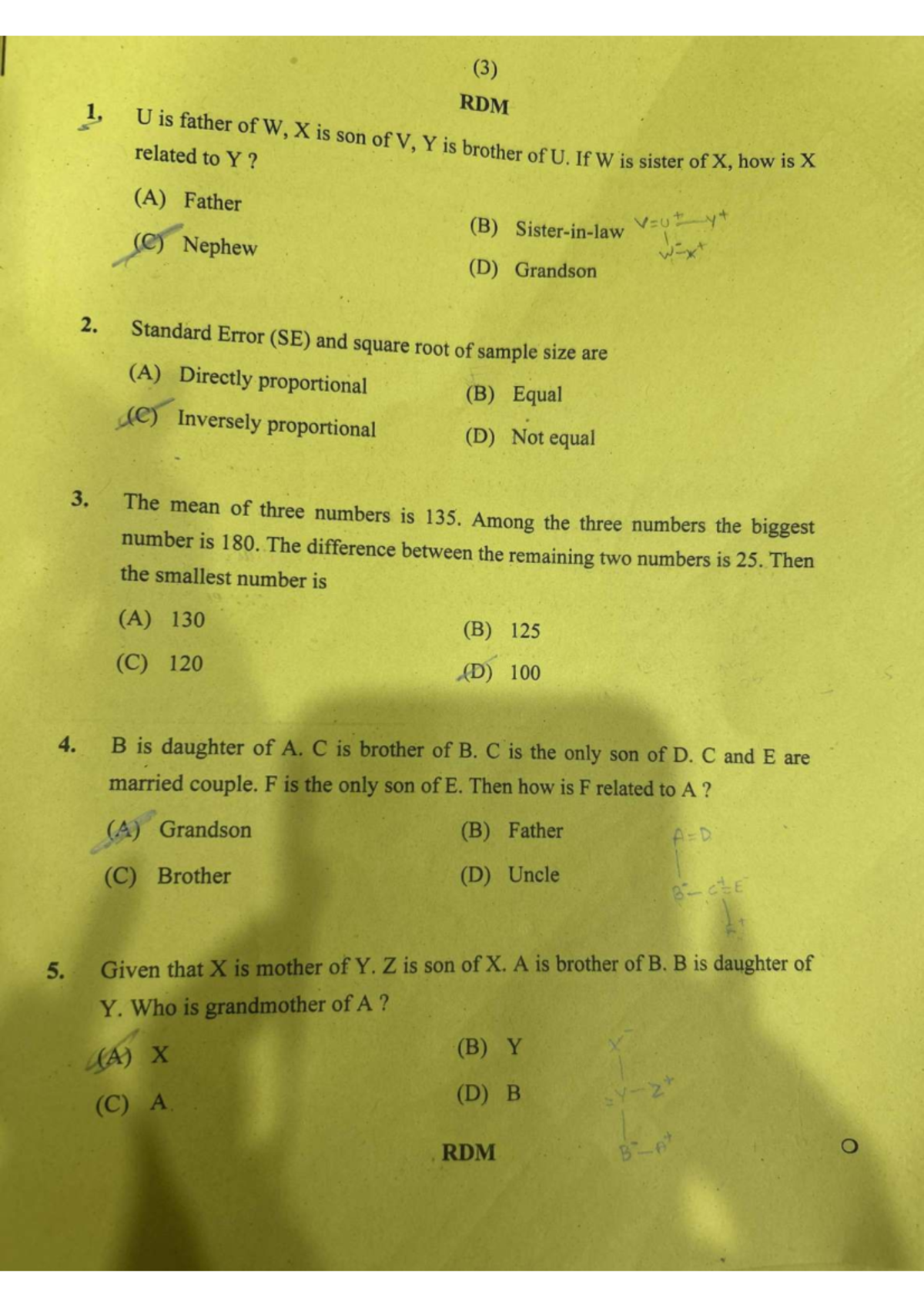RDM (22) Comprehensive Study Guide for Logical Reasoning and Statistics ...