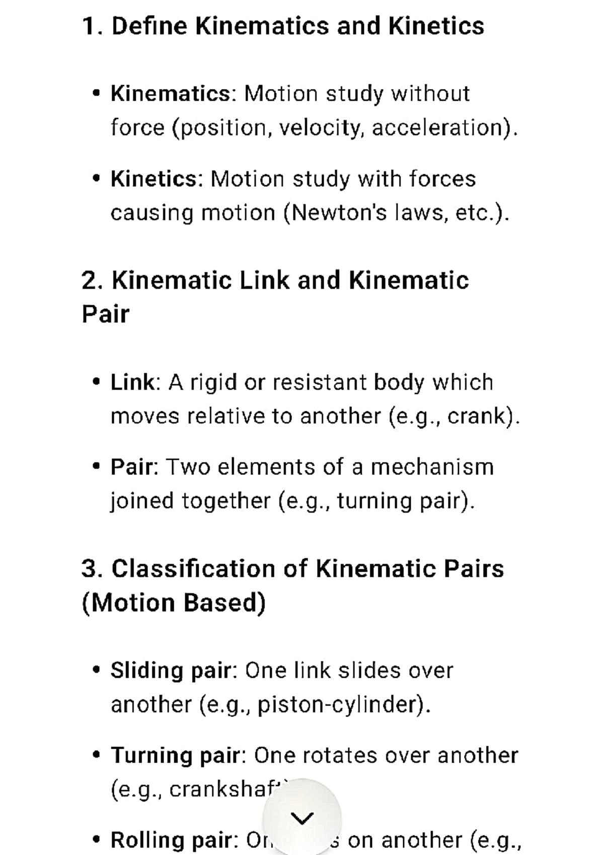 MECH 101: Kinematics, Kinetics, and Gear Analysis Notes - Studocu