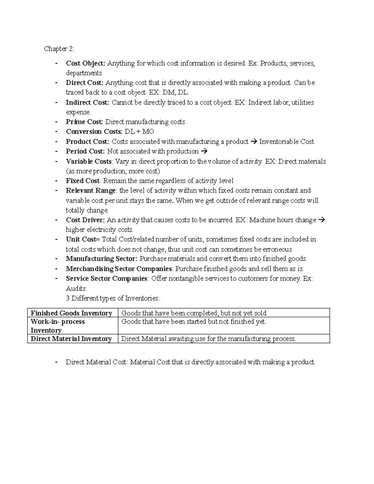 ACC 311 Final Exam Review: Key Concepts in Cost Accounting - Studocu