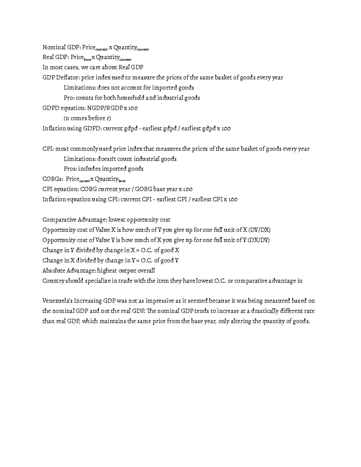 ECO105 Midterm Exam Review: Key GDP Concepts & Formulas - Studocu