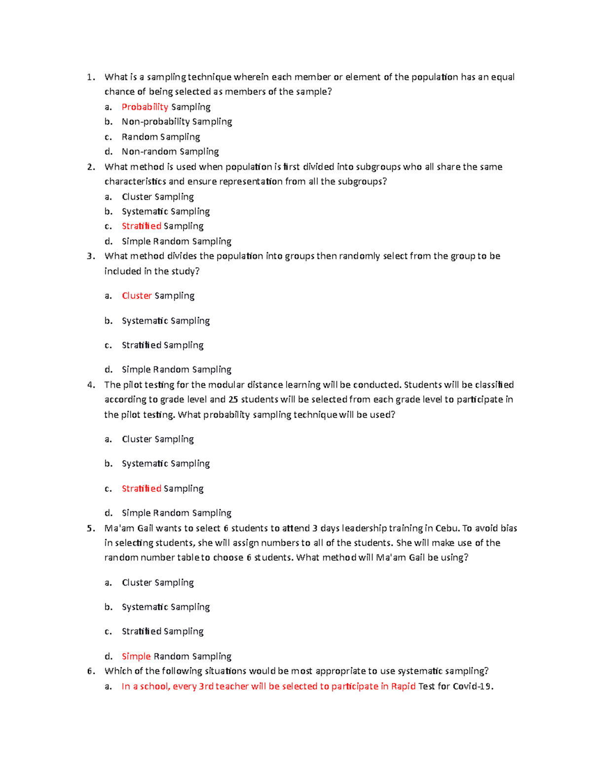 Statquiz - quiz in statistics and probability. second sem - What is a ...