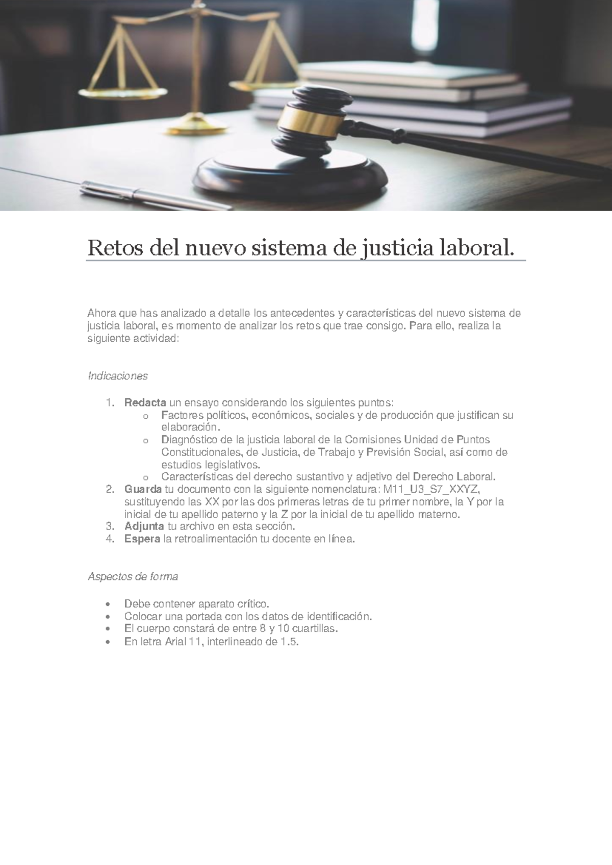 M11 U3 S7 SHIM ACT Integradora - Retos del nuevo sistema de justicia ...