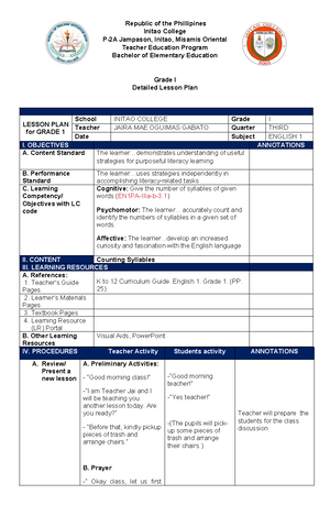 Nikka LP Q4 WEEK 1 - Kindergarten - DETAILED LESSON PLAN IN MATHEMATICS ...