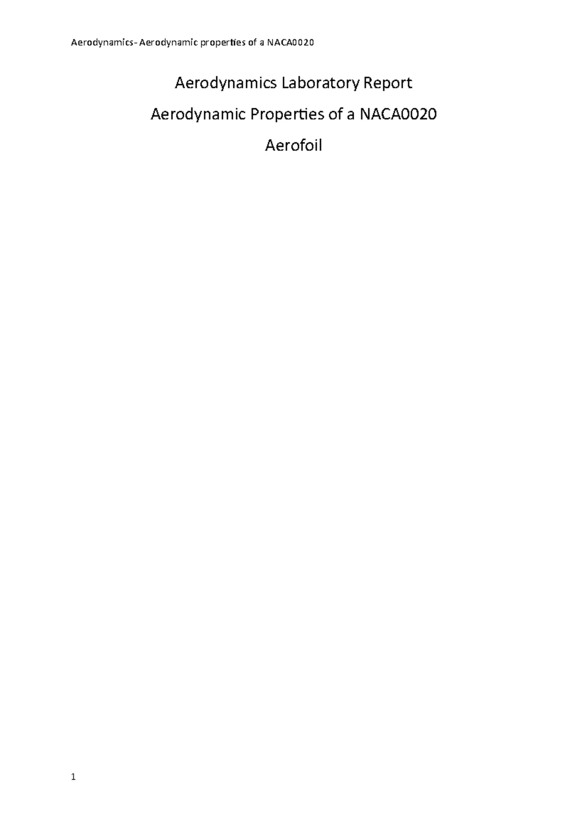 AERODYNAMICS FINAL EXAM 2021 - BENG/MENG AERONAUTICAL ENGINEERING - Studocu