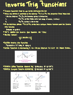 1 - Trig Functions - Tr i g o n o m e t r i c Functions Any ...