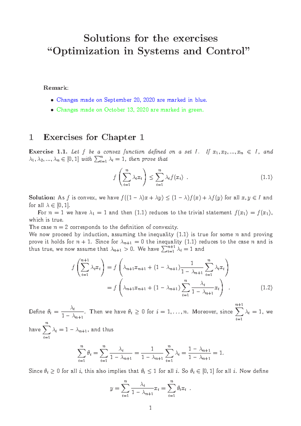 Optimization Exercises and Solutions (OPT 101) - Studeersnel