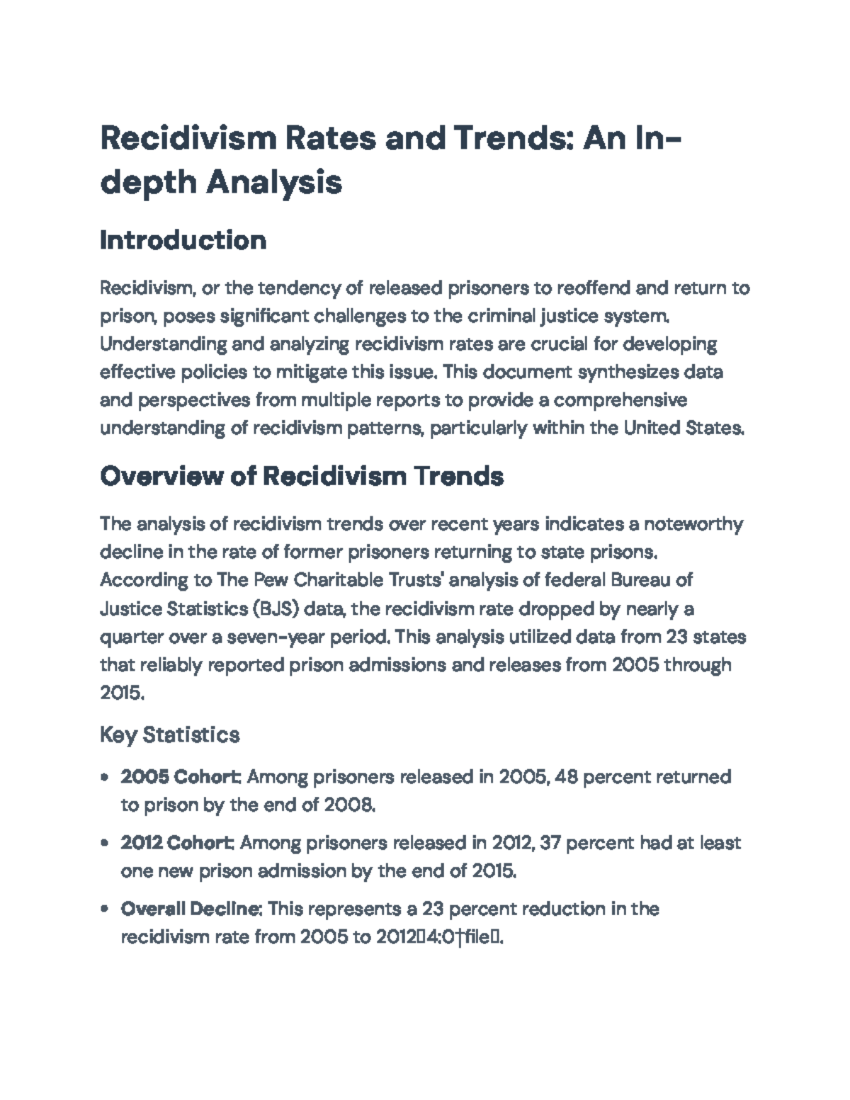 Recidivism Rates and Trends: An In-Depth Analysis of Mitigation ...