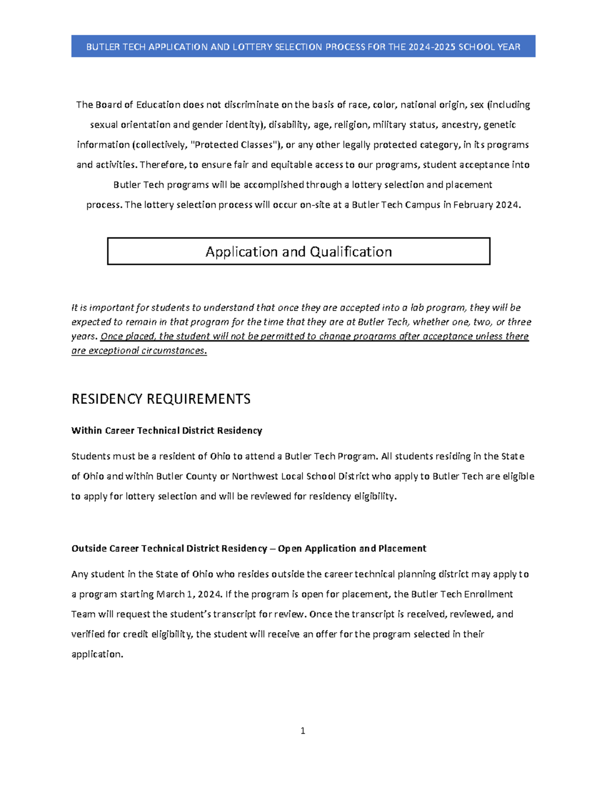 24-25 Butler Tech Application and Lottery Information Final Version 10 ...