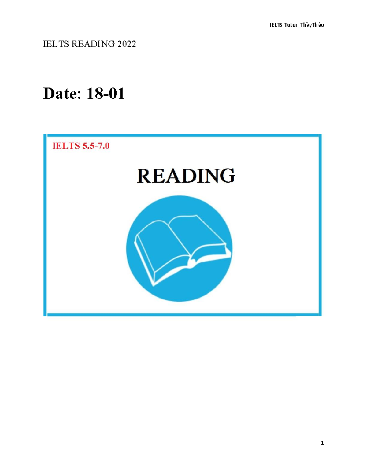 IELTS Reading & Essay Notes (5.5-7.0) - Tutor Thầy Thảo - Studocu