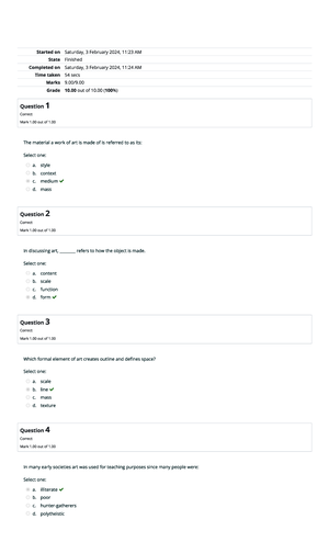 Ahist 1401 Graded-Quiz Unit 3 - 1401 - Studocu