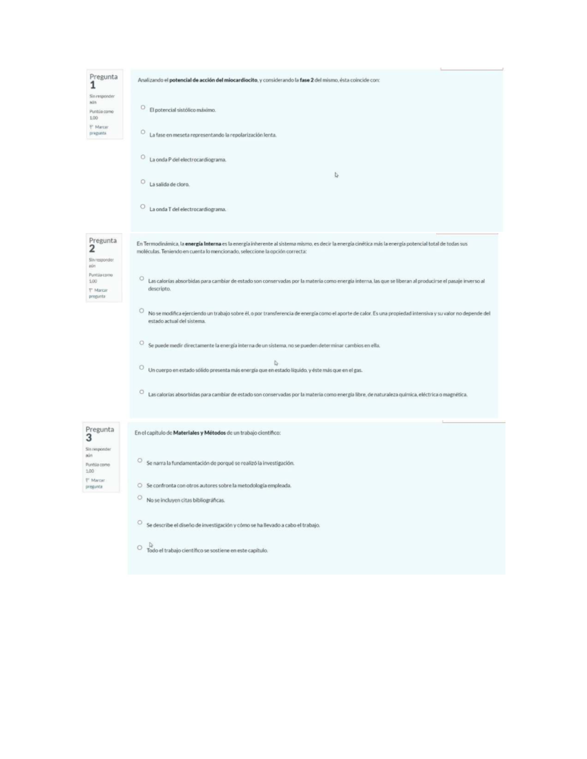 Primer Parcial de Física Biomédica: Análisis de Preguntas y Respuestas - Document Preview