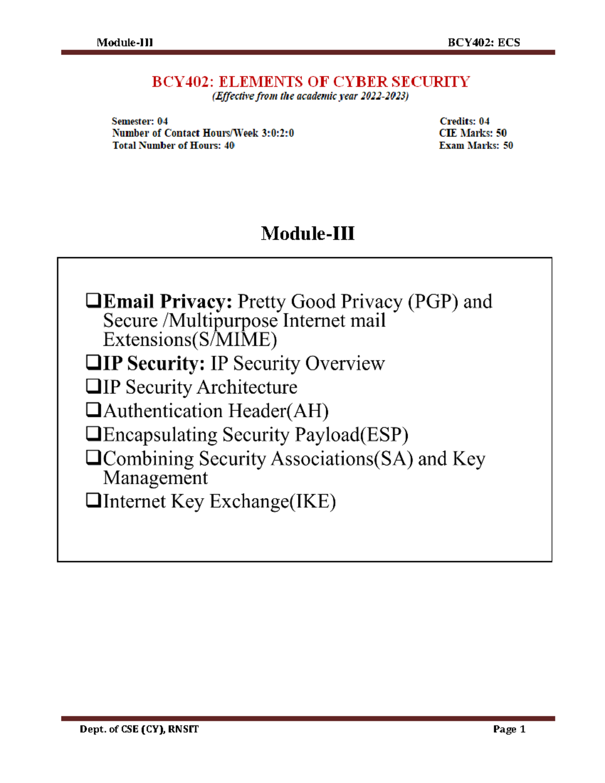 BCY402: ECS Email Security Threats and PGP Solutions - Studocu