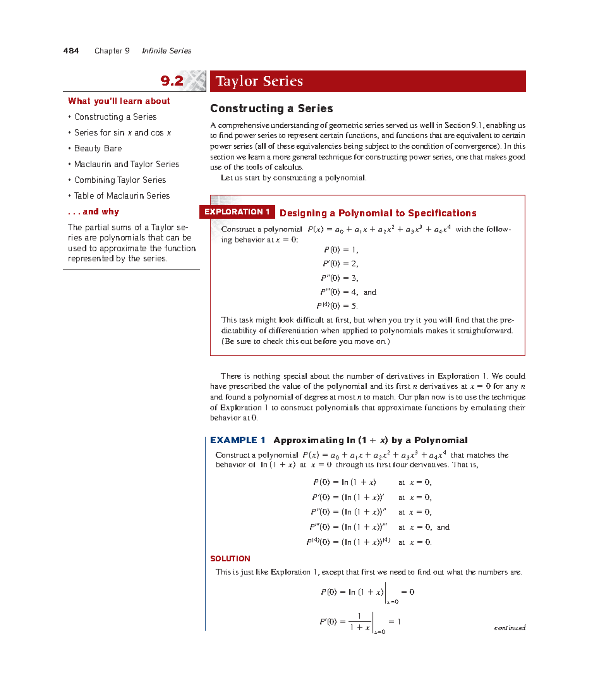Calculus Notes: Chapter 9 - Understanding Taylor Series and Polynomials ...
