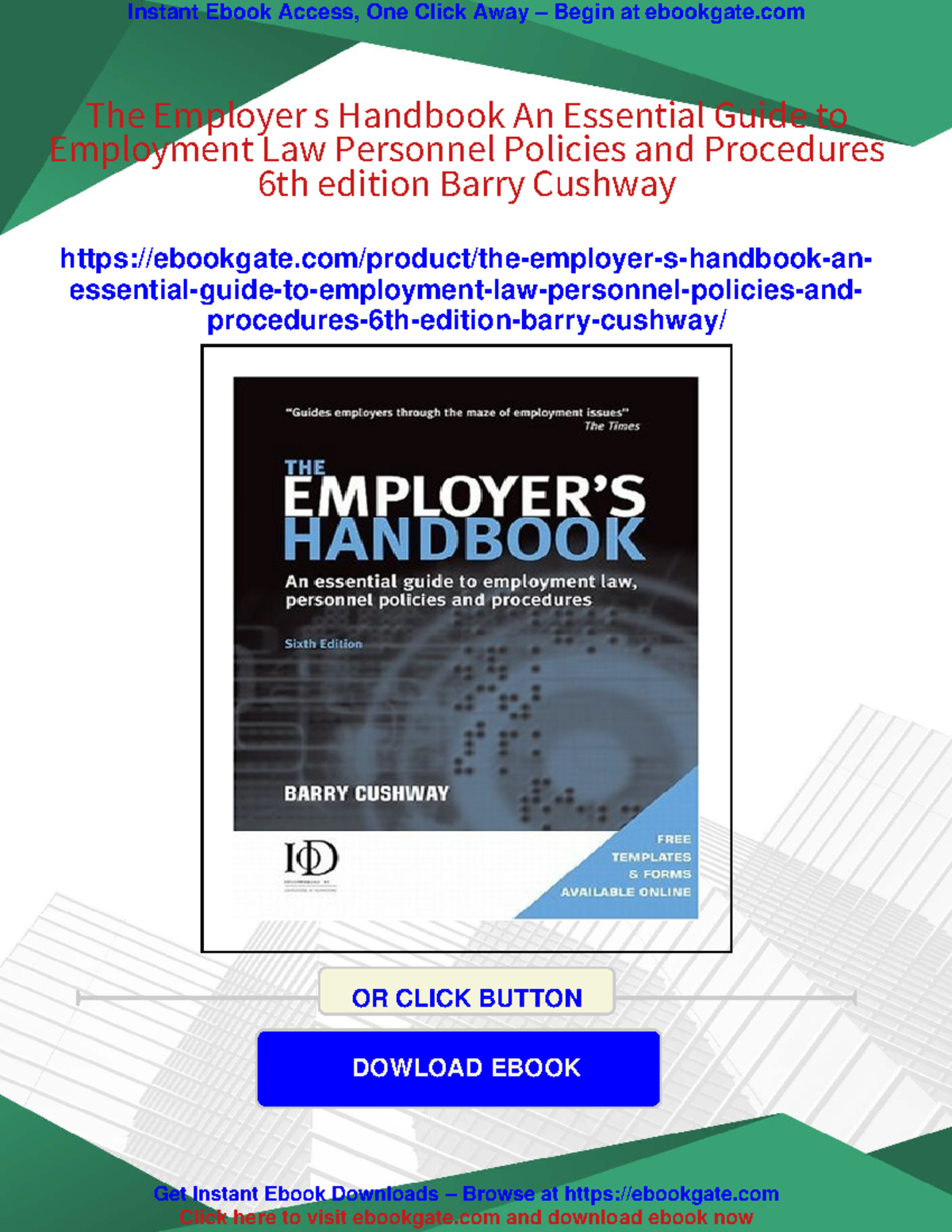 Employers Handbook: Essential Guide to Employment Law & Policies - Studocu