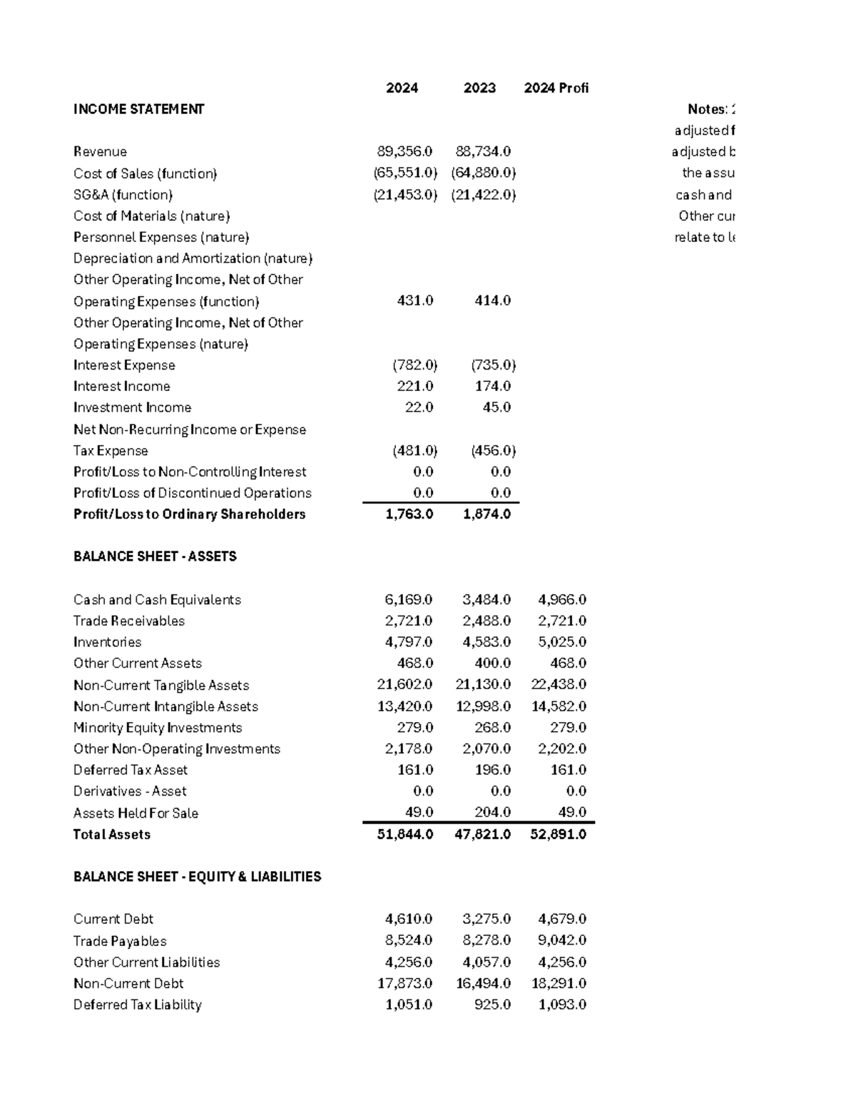 2024 Profi Financial Statements Analysis - Assignment 15 - Studeersnel