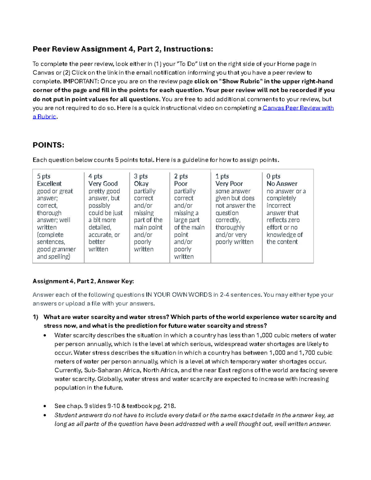 HLT3306 Peer Review Assignment 4, Part 2 Instructions and Key - Studocu