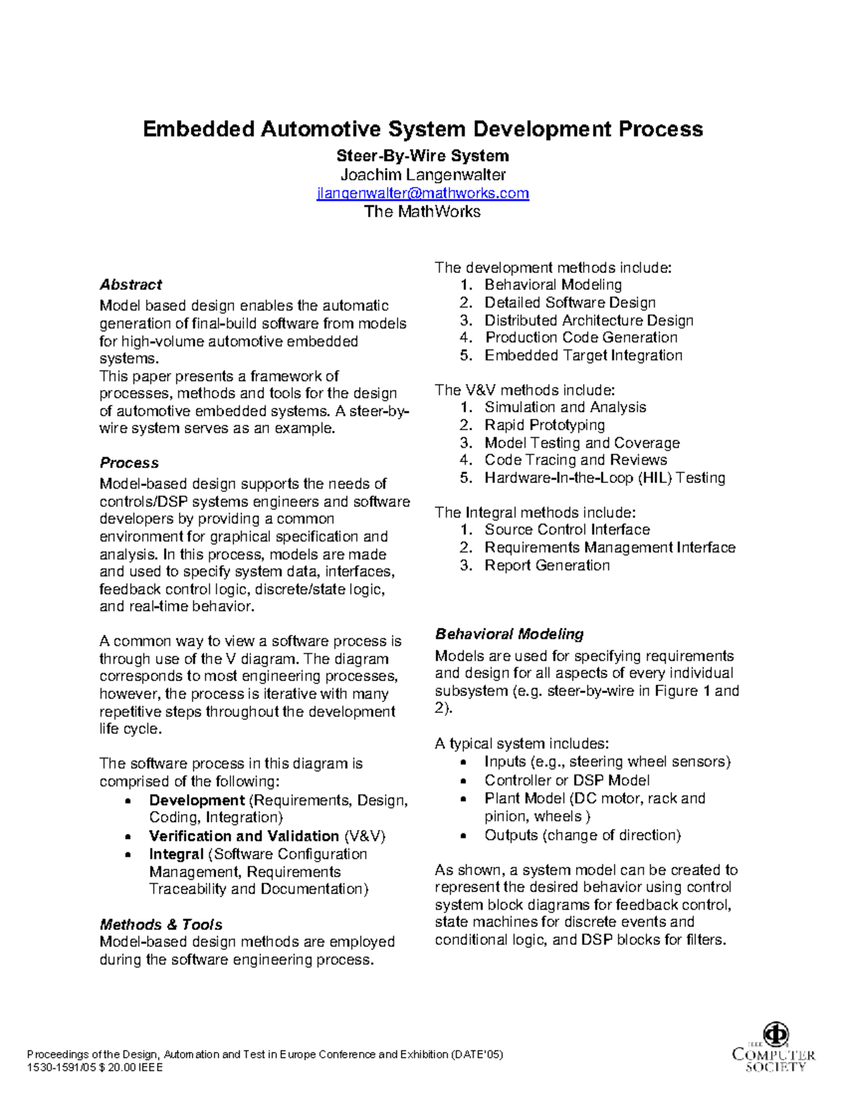Embedded Automotive System Development Process: A Model-Based Approach ...
