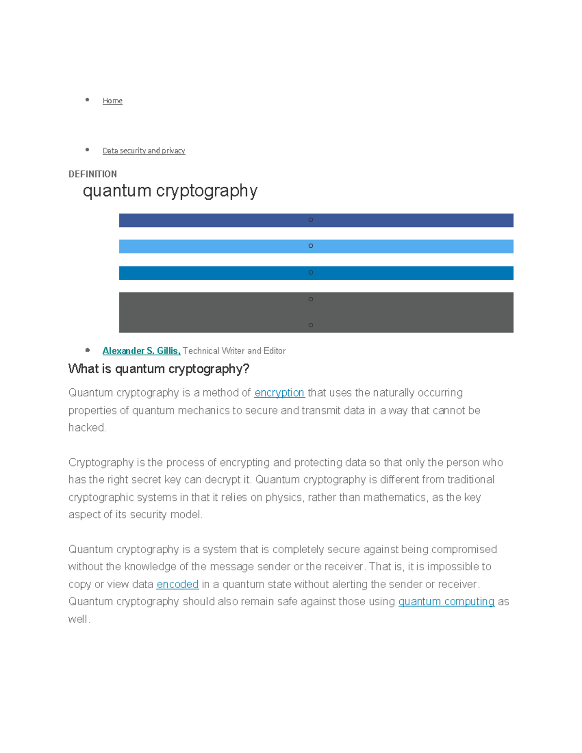Quantum Cryptography: Understanding Secure Data Transmission - Studocu
