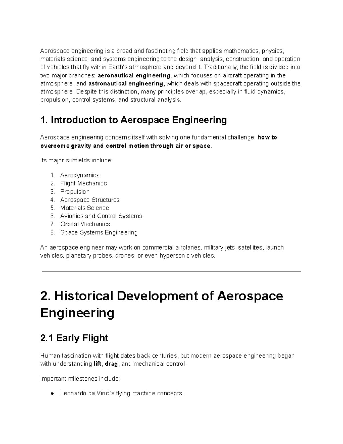 AERO1560 Lecture 1: Introduction to Aerospace Engineering Concepts ...
