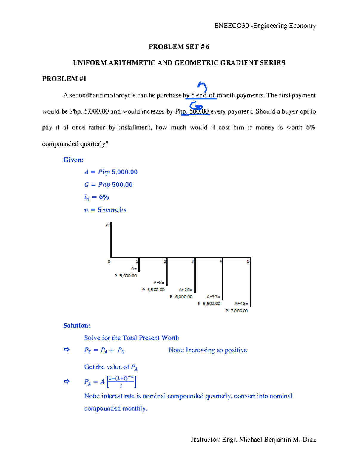 Problem Set 6 with Solution Gradient Series - BS Electrical Engineering ...