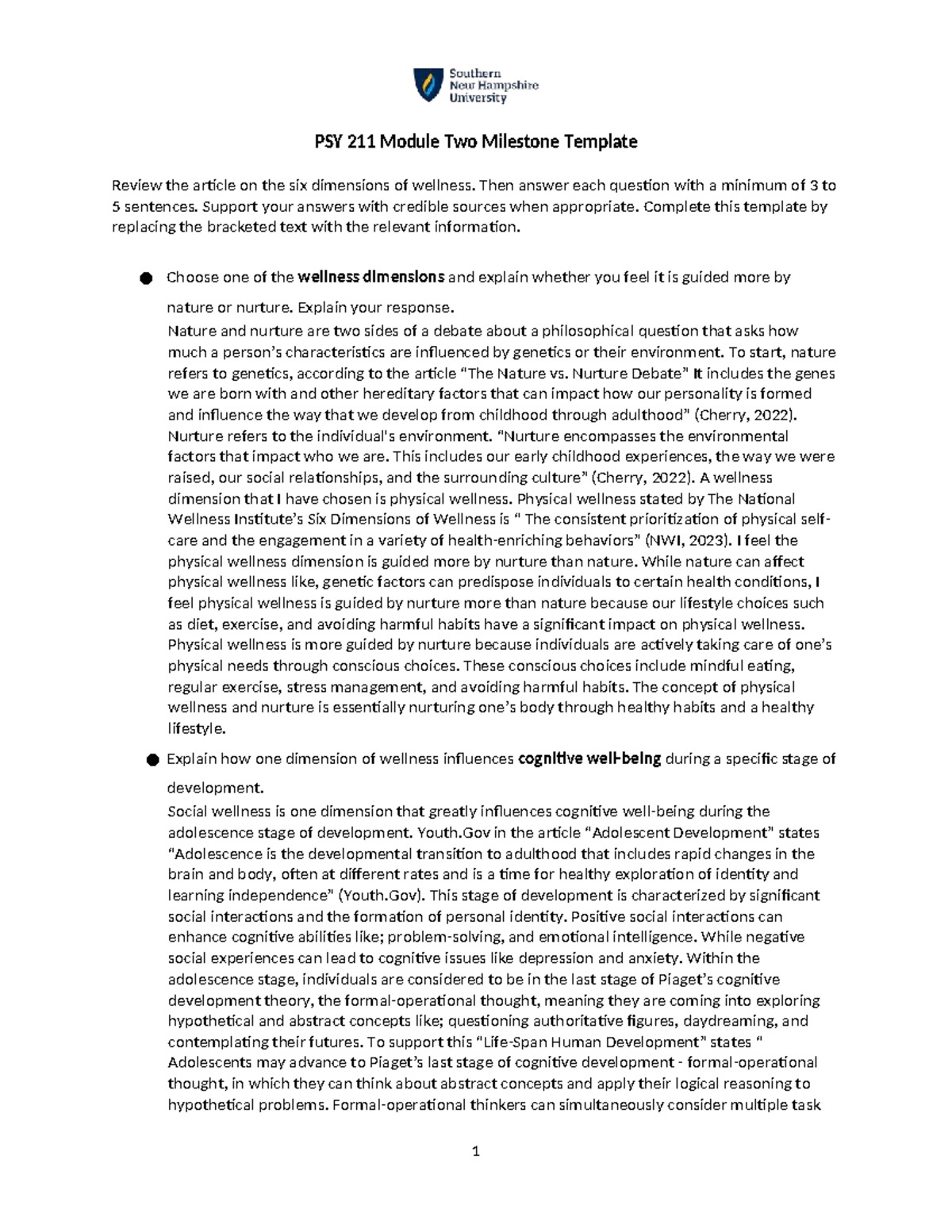 Module two Milestone - Then answer each question with a minimum of 3 to ...