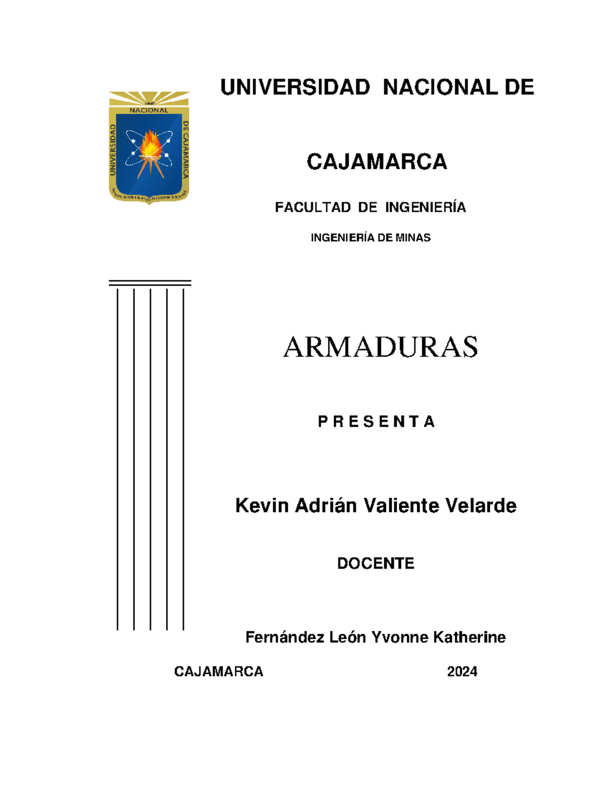 Informe sobre Armaduras en Ingeniería de Minas - 2024 - Document Preview