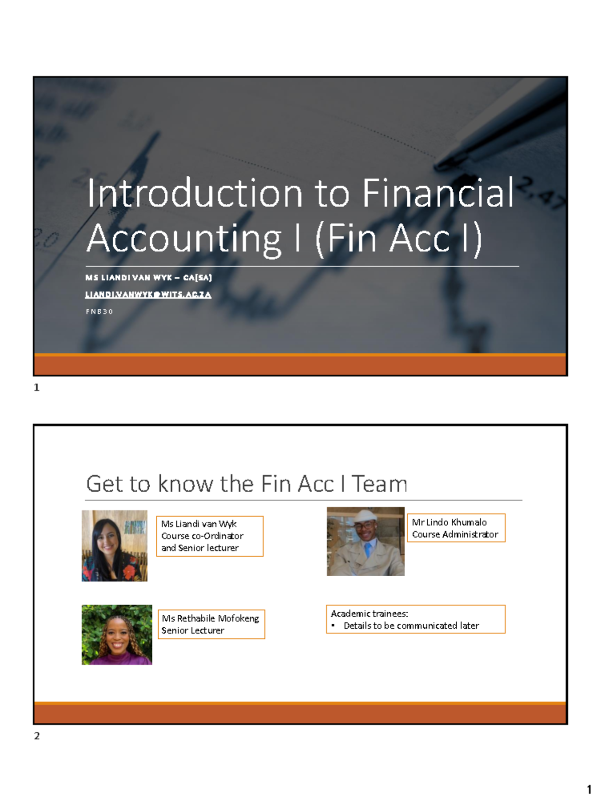 Week 1 Introduction to Financial Accounting I (FNB301) 2026 - Studocu