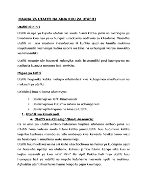 Maigizo - FASIHI SIMULIZI - (a)Andika mifano mitano ya maigizo katika ...